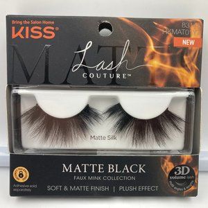 KISS Lash Couture Matte Silk Faux Mink Collection False Eyelashes Matte Black